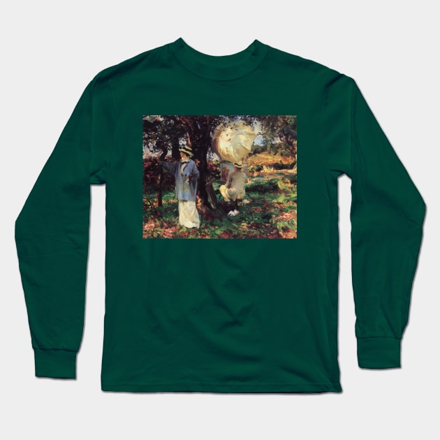 The Sketchers by John Singer Sargent Long Sleeve T-Shirt by MasterpieceCafe